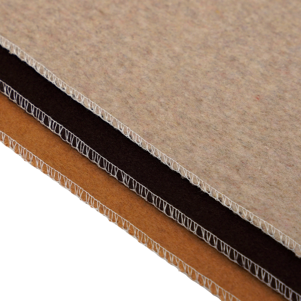 50% wol, 40% polyester, 10% andere vezels, 720 g/ml, bonenpastakleur, dikke dubbelzijdige wollen stof, ML-0124-4382-1