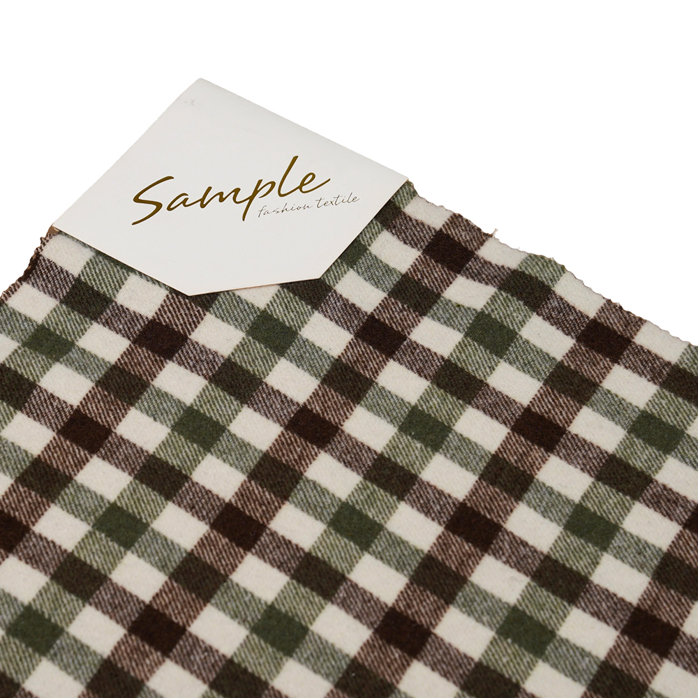 100% anders, 410G/M groen, bruin en wit, tweedgaren, ML-701234