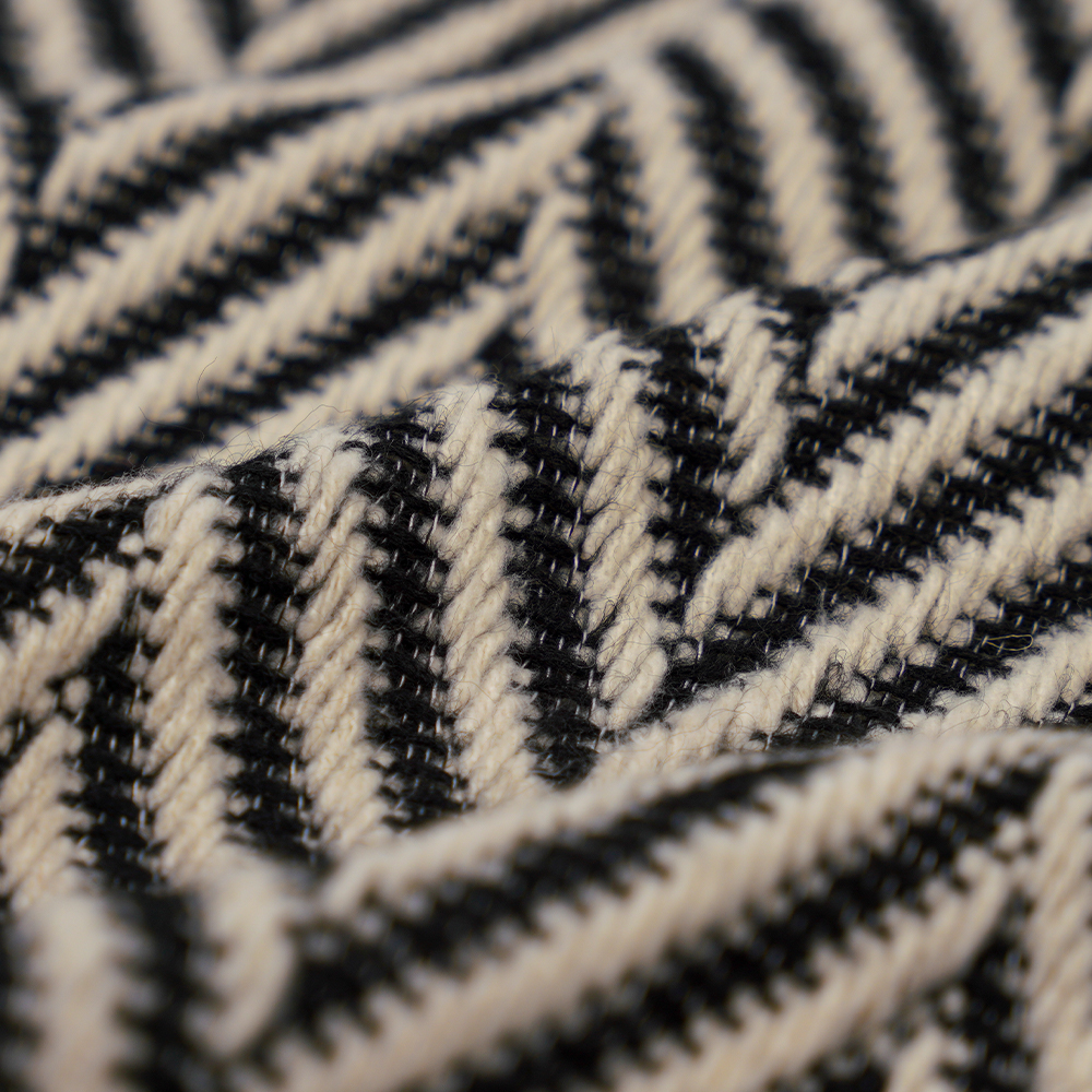 100% anders, 720G/M, Klassiek Zwart en Wit, Tweedgaren, ML-70230021-22090