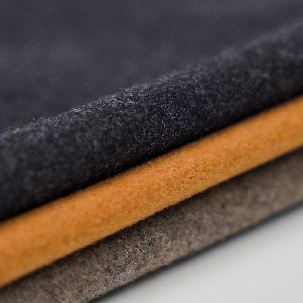 60% Wol, 30% Polyester, 10% Andere vezels, 800G/M, Donkergrijs, Melton ML-90345