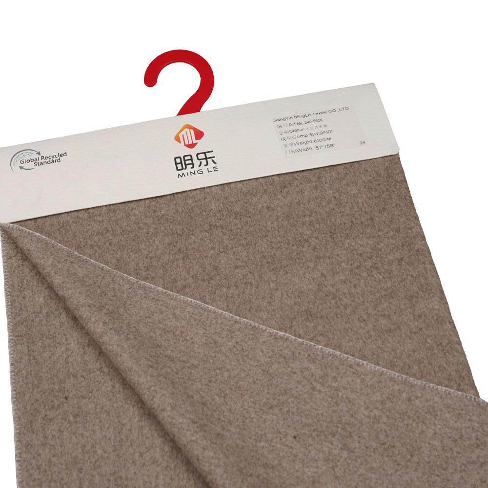 55% Wol, 40% Polyester, 5% Andere Vezels, 620G/M, Bonenpasta, Enkelzijdige Overcoating, Stof ML-249-5520